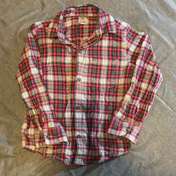 Carter’s Plaid Flannel Shirt - Red and White - Picture 1 of 3